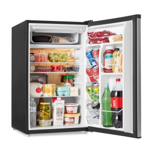 Mini Fridge Small Refrigerator Freezer 4.3 Cu Ft Single Door Compact Stainless