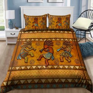 Satigi Native American Bedding Set, Bohemian Native American Comforter Cover Queen Size, Southwest Comforter Set Full, 3/4pcs Western Bedding Set Cool Bedding For Independence Day Anniversary